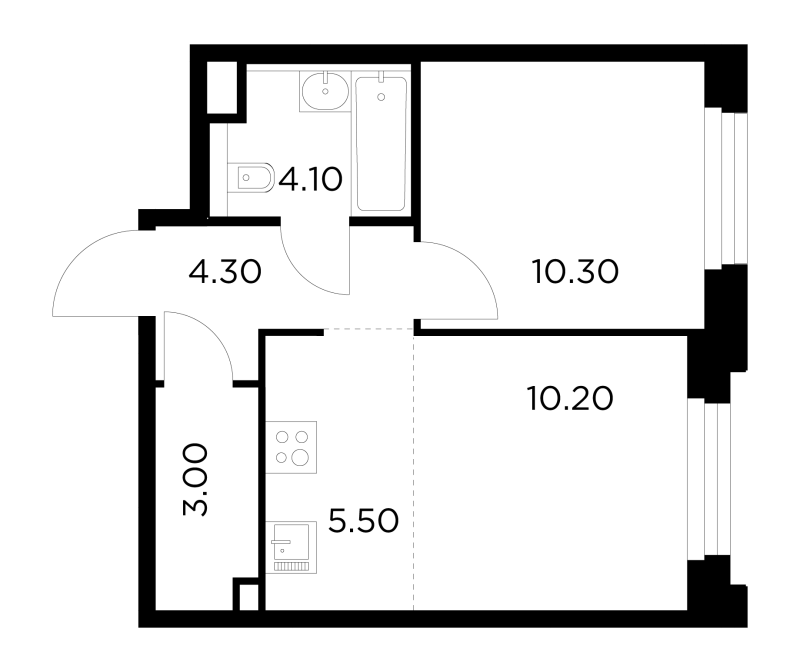 2 ккв (Евро) 37,4 м²