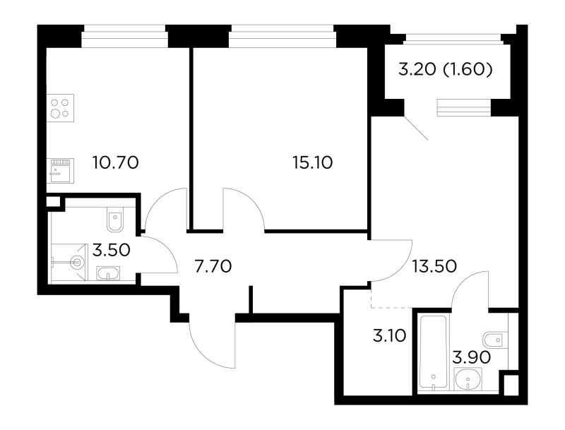 2 ккв 59,3 м²