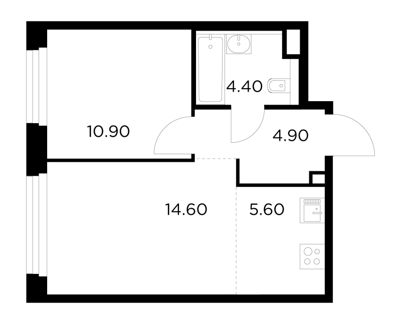 2 ккв (Евро) 40,4 м²
