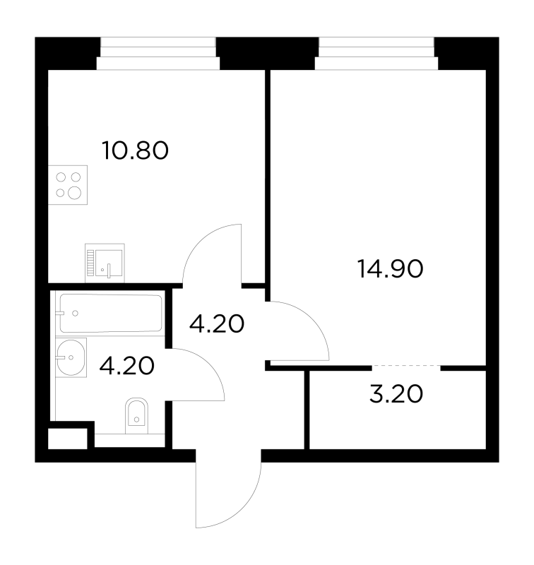1 ккв 37,3 м²