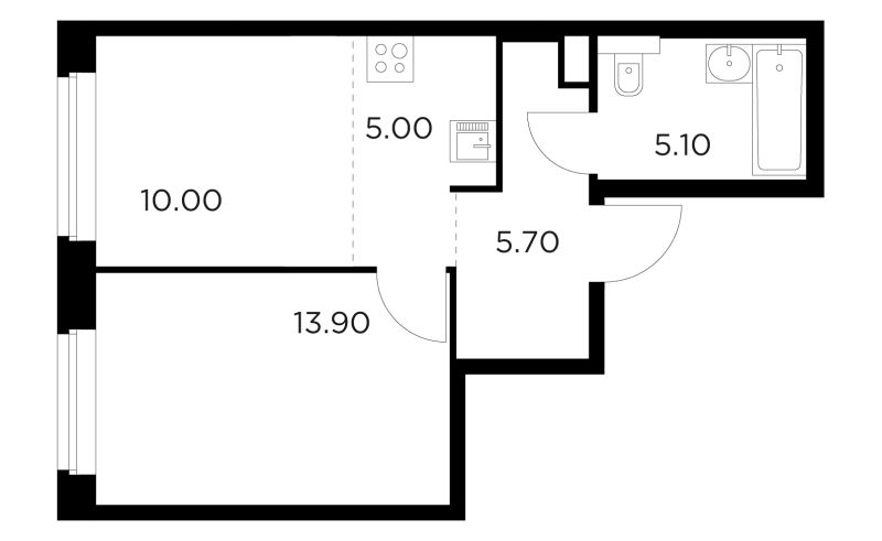 2 ккв (Евро) 39,9 м²