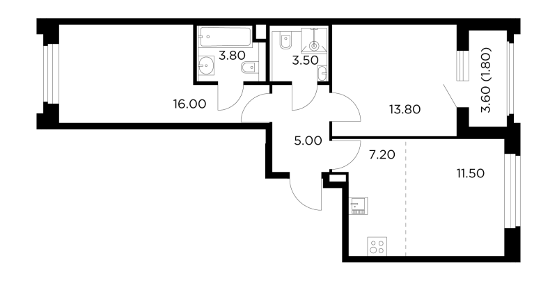 3 ккв (Евро) 62,6 м²