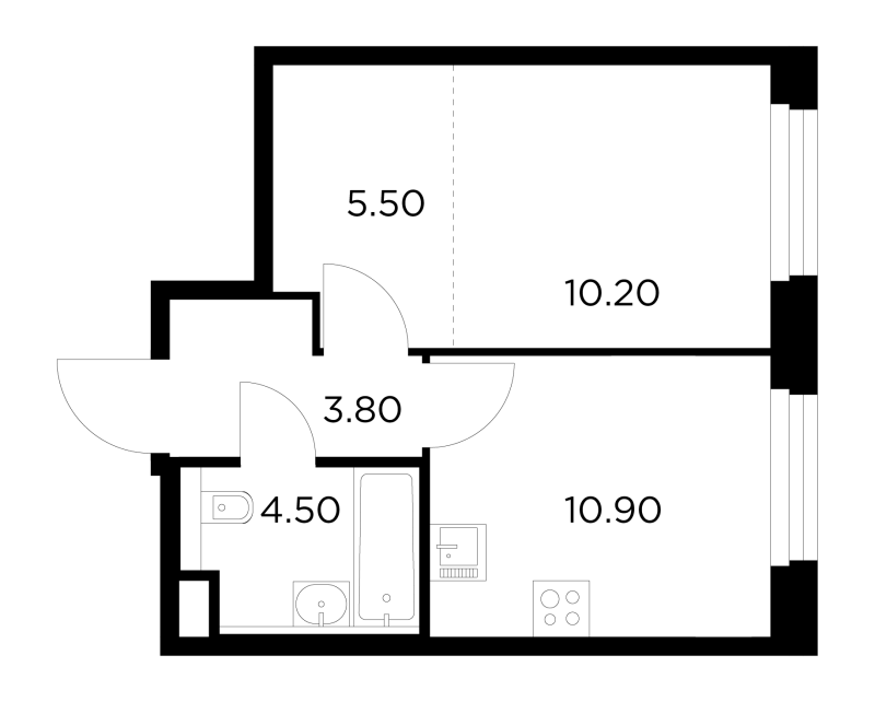 1 ккв 34,9 м²