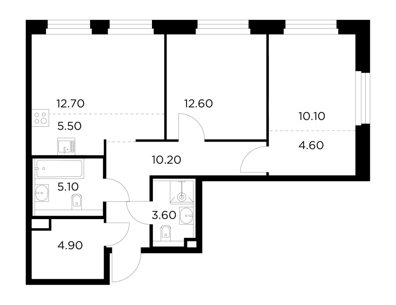 3 ккв (Евро) 69,3 м²