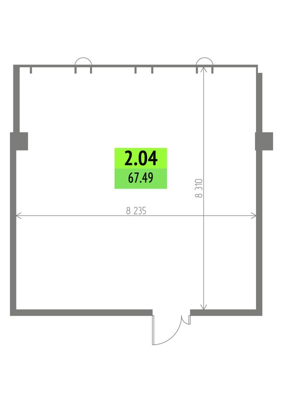К. пом 67,5 м²