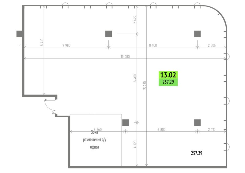 К. пом 257,3 м²