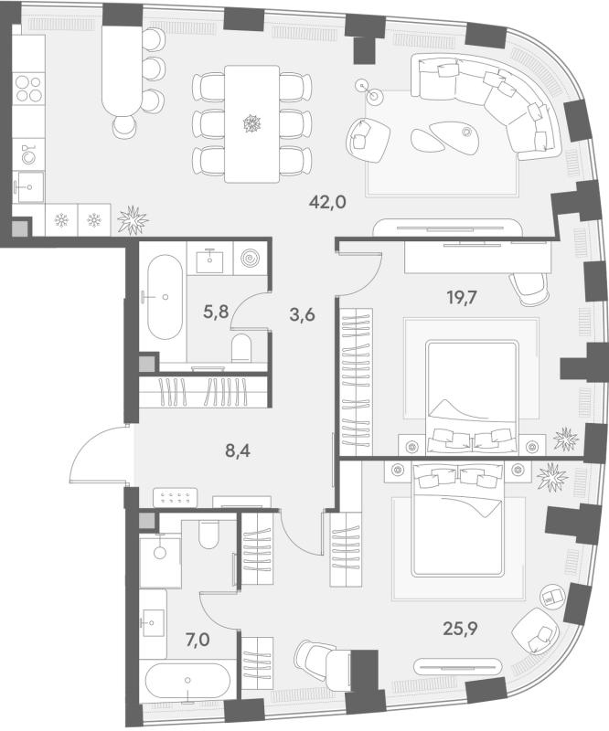 3 ккв (Евро) 112,4 м²