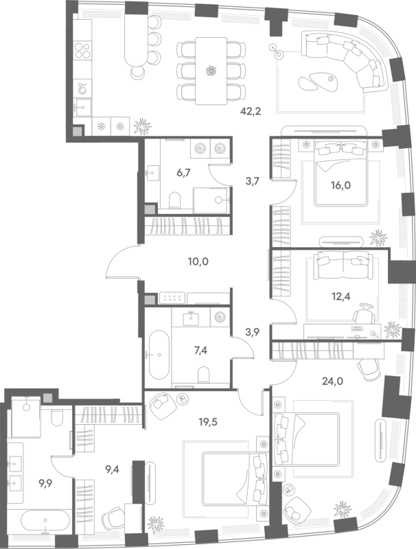 5 ккв (Евро) 165,1 м²