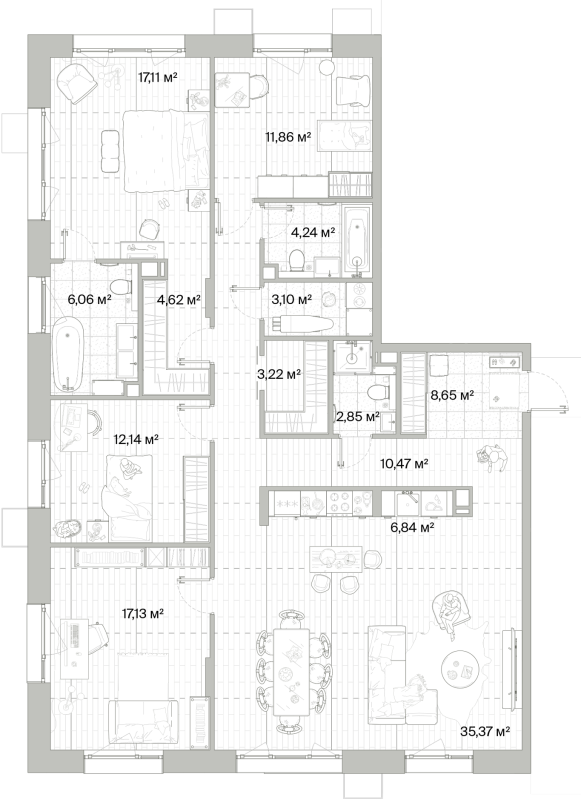 5 ккв (Евро) 143,7 м²