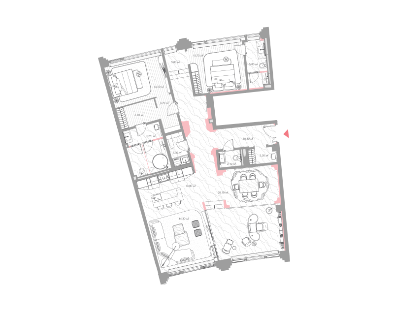 3 ккв (Евро) 182,1 м²