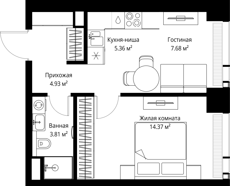 1 ккв 36,2 м²