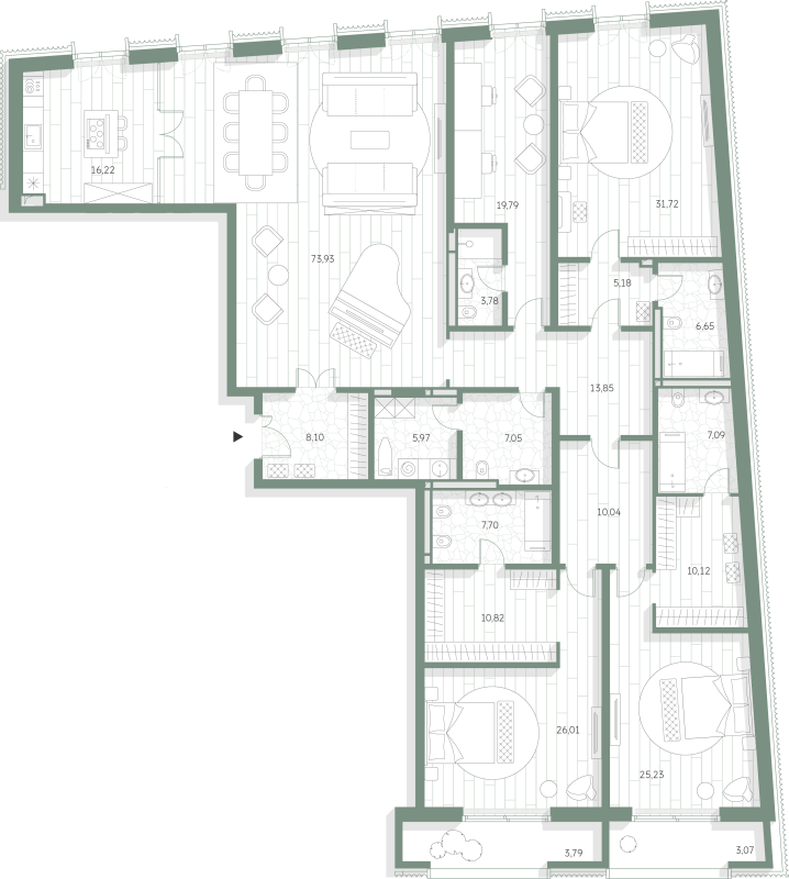 6 ккв (Евро) 296,1 м²