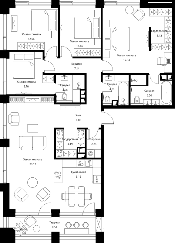 5 ккв (Евро) 140,2 м²