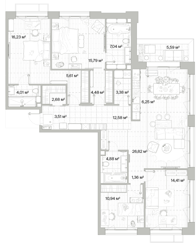 5 ккв (Евро) 141,7 м²