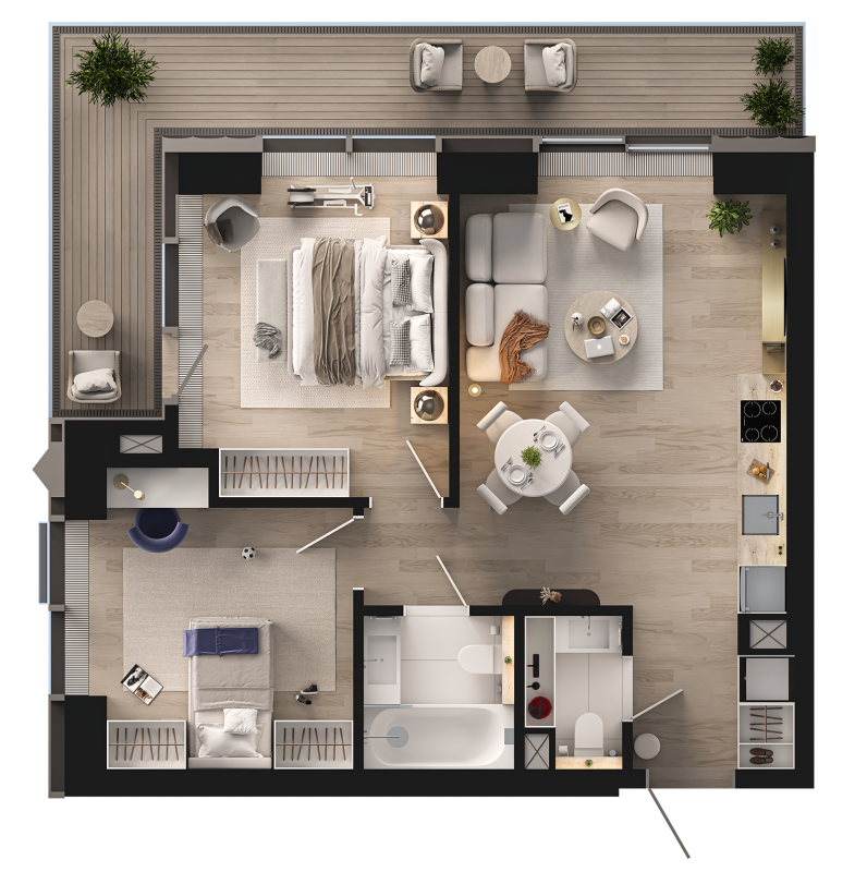 3 ккв (Евро) 66,3 м²
