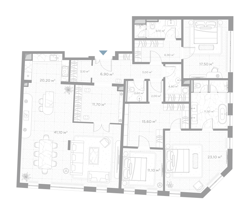 4 ккв (Евро) 186,2 м²