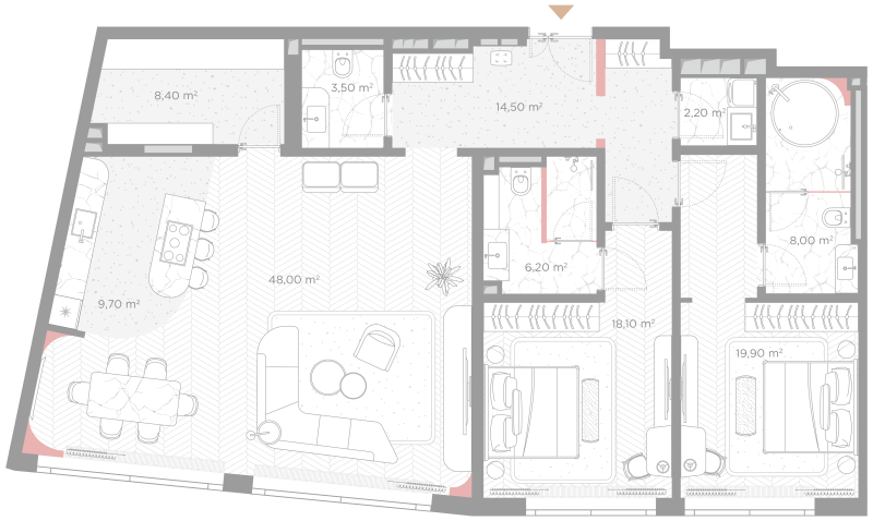 3 ккв (Евро) 138,5 м²