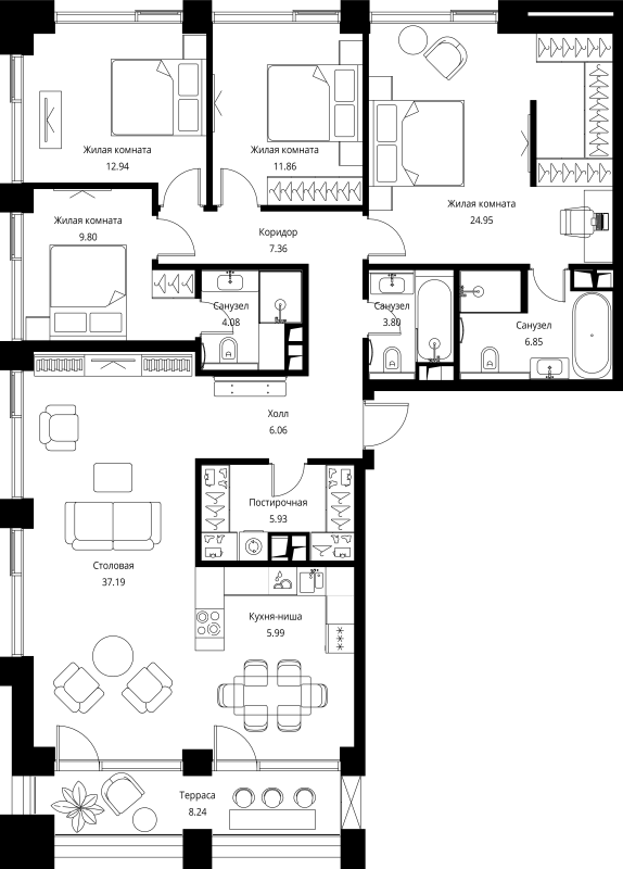 5 ккв (Евро) 139,3 м²