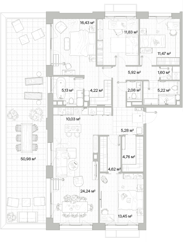 5 ккв (Евро) 141,6 м²