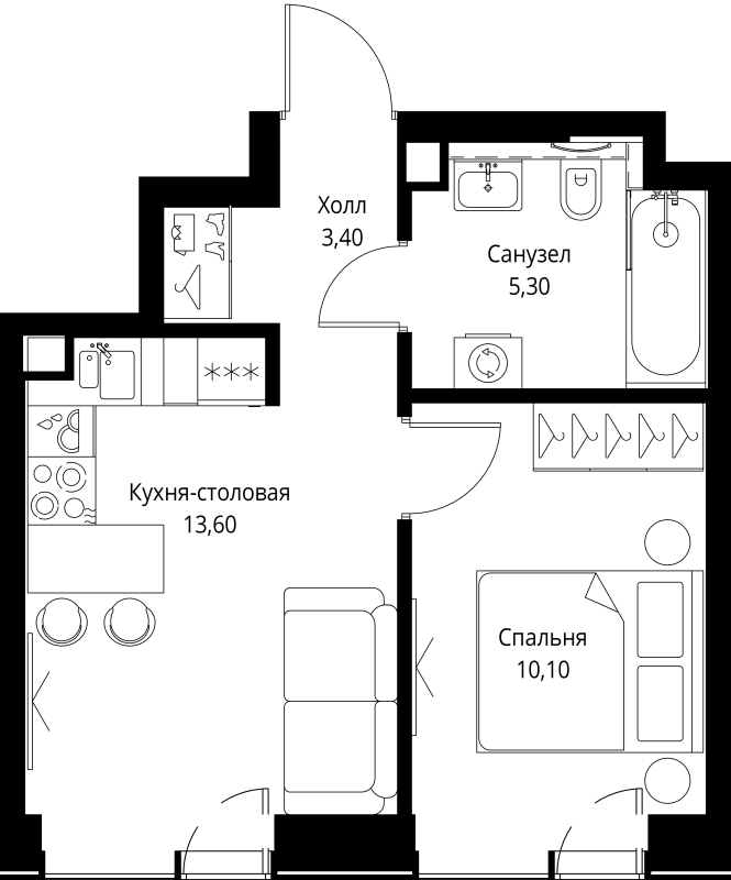 1 ккв 32,4 м²