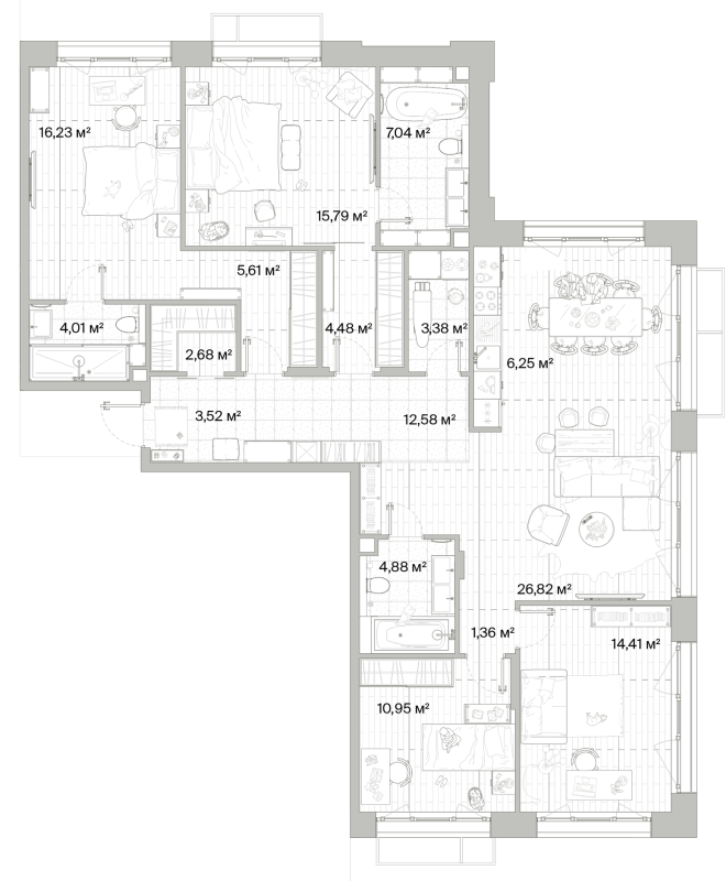 5 ккв (Евро) 140 м²