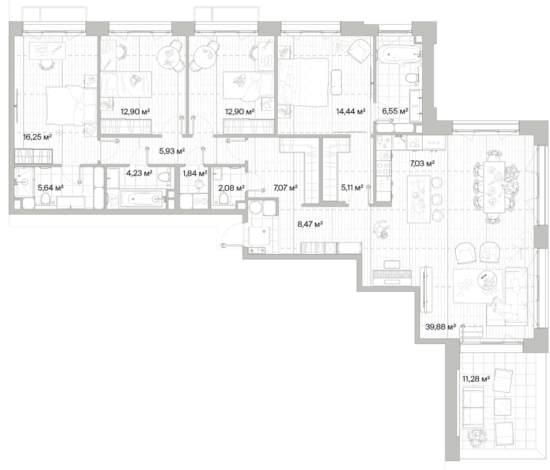 5 ккв (Евро) 153,7 м²