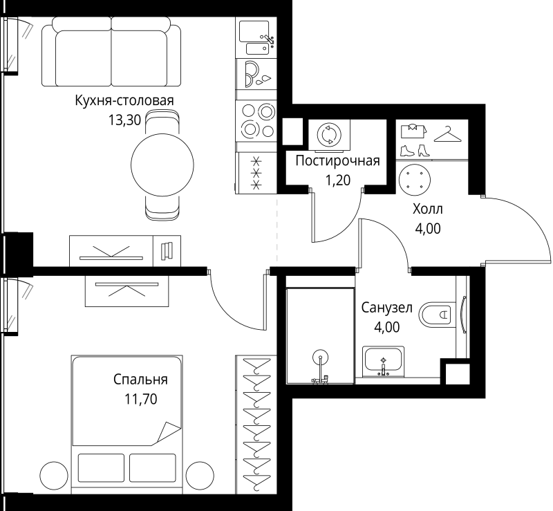 1 ккв 34,2 м²