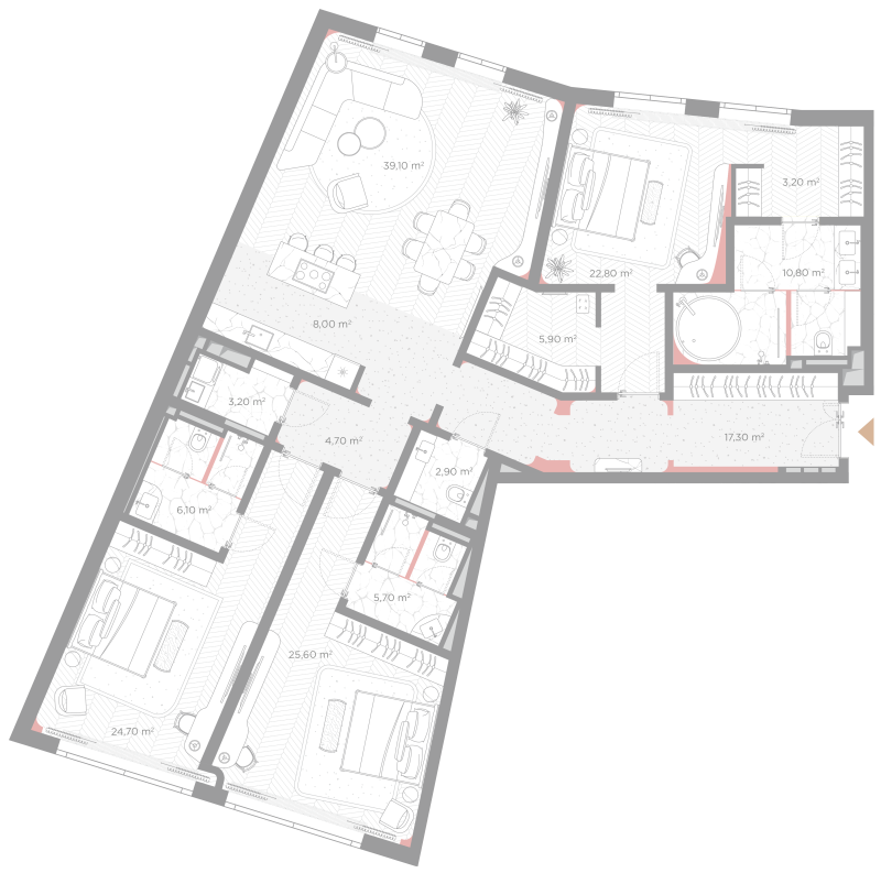 4 ккв (Евро) 180 м²