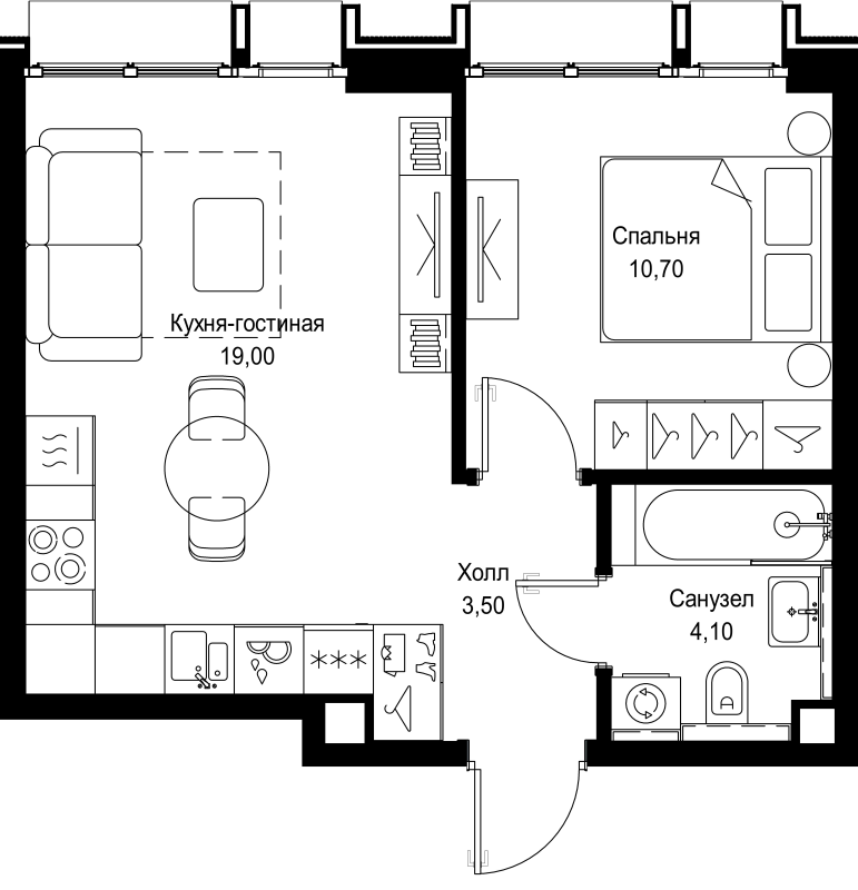 2 ккв (Евро) 37,3 м²
