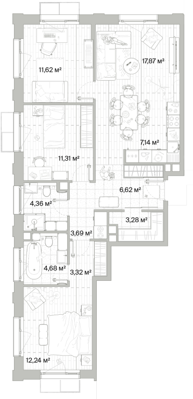 4 ккв (Евро) 86,1 м²