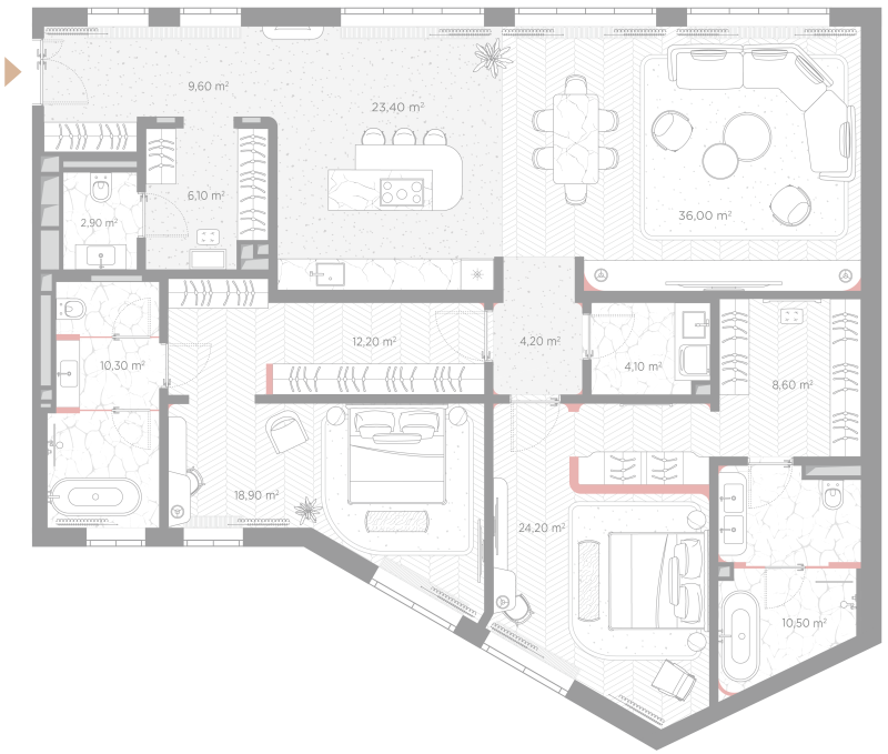 3 ккв (Евро) 171 м²