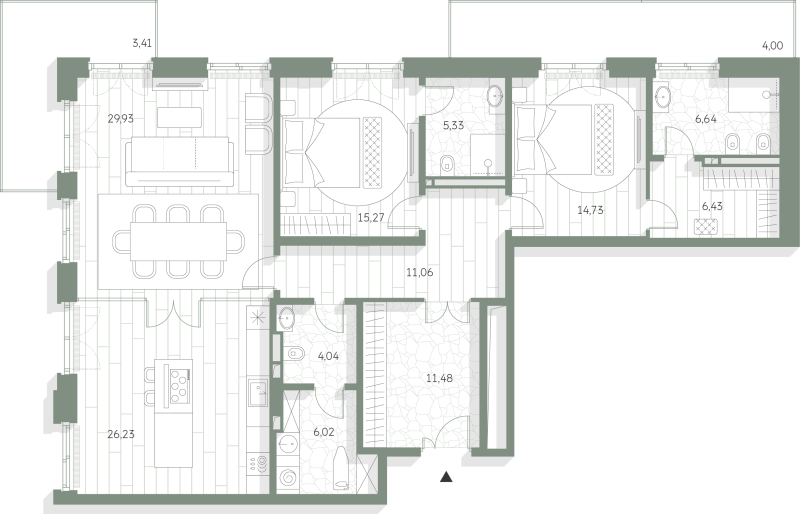 4 ккв (Евро) 144,6 м²