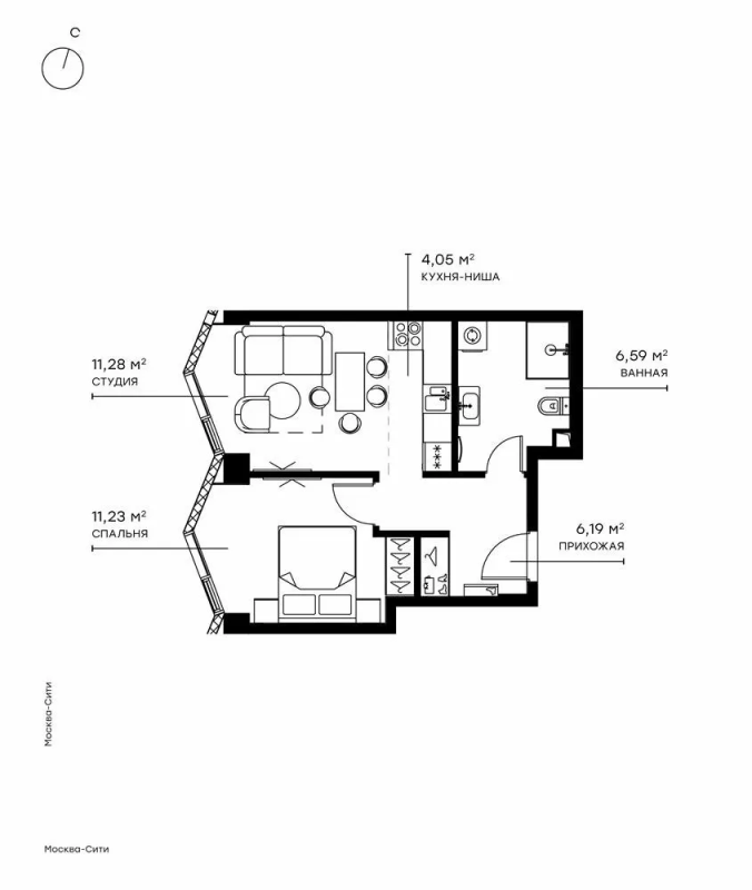 2 ккв (Евро) 39,5 м²