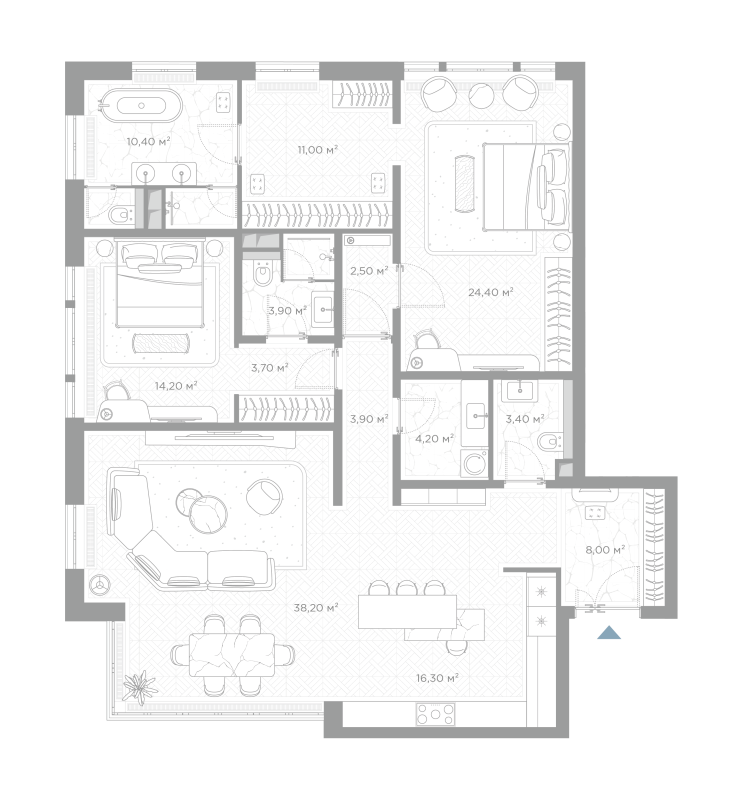 3 ккв (Евро) 144,1 м²