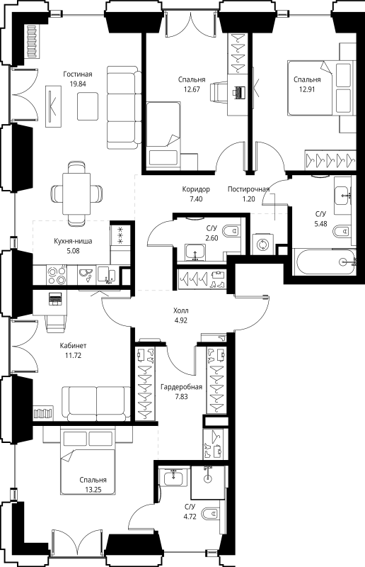 5 ккв (Евро) 109,6 м²