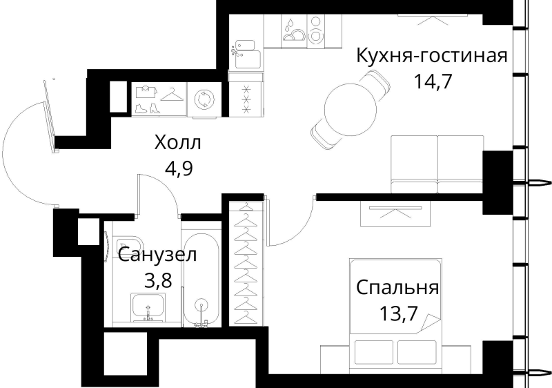 1 ккв 37,1 м²