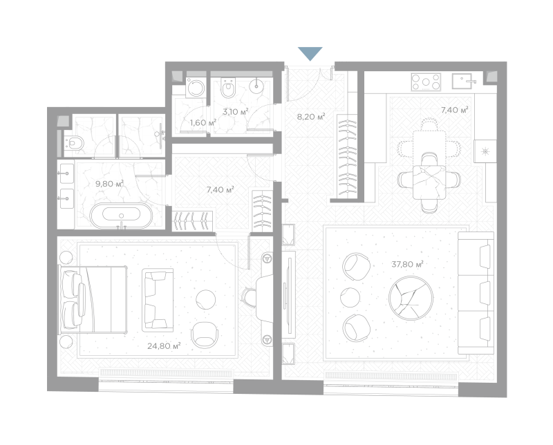 2 ккв (Евро) 100,1 м²