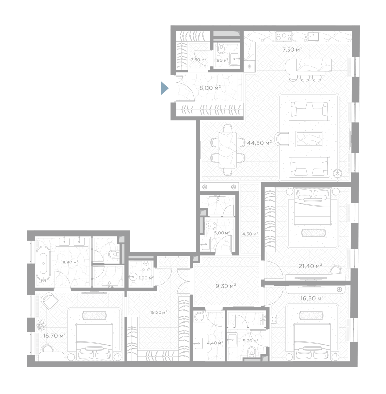 4 ккв (Евро) 177,3 м²
