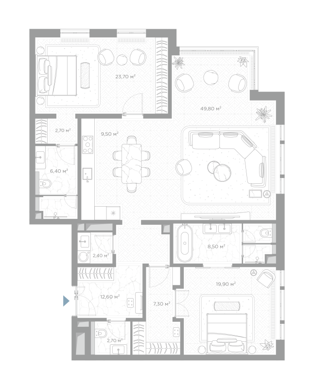 3 ккв (Евро) 145,5 м²