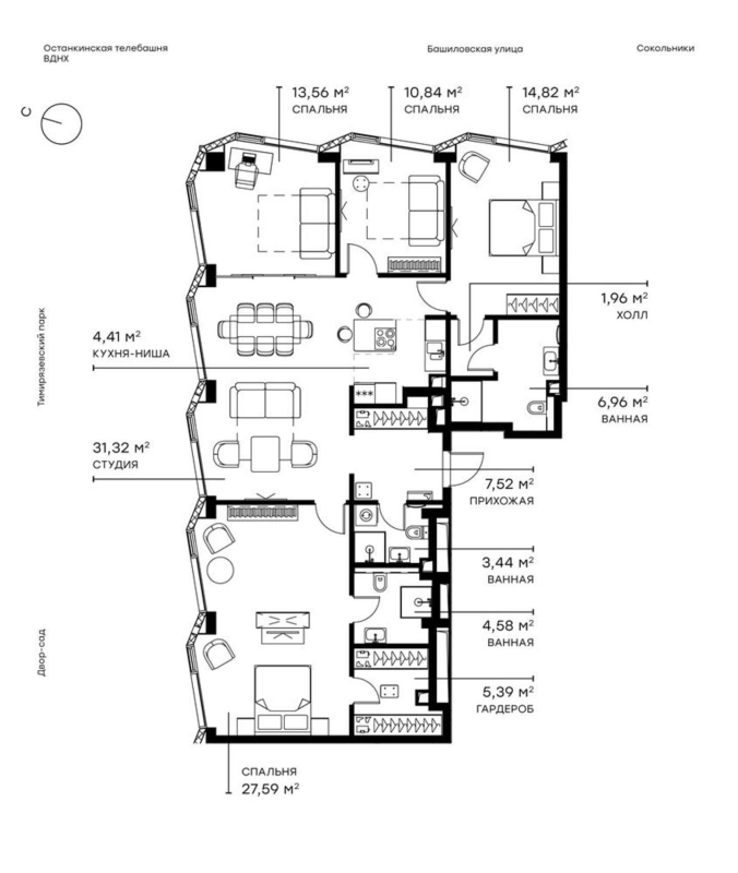 5 ккв (Евро) 132,6 м²