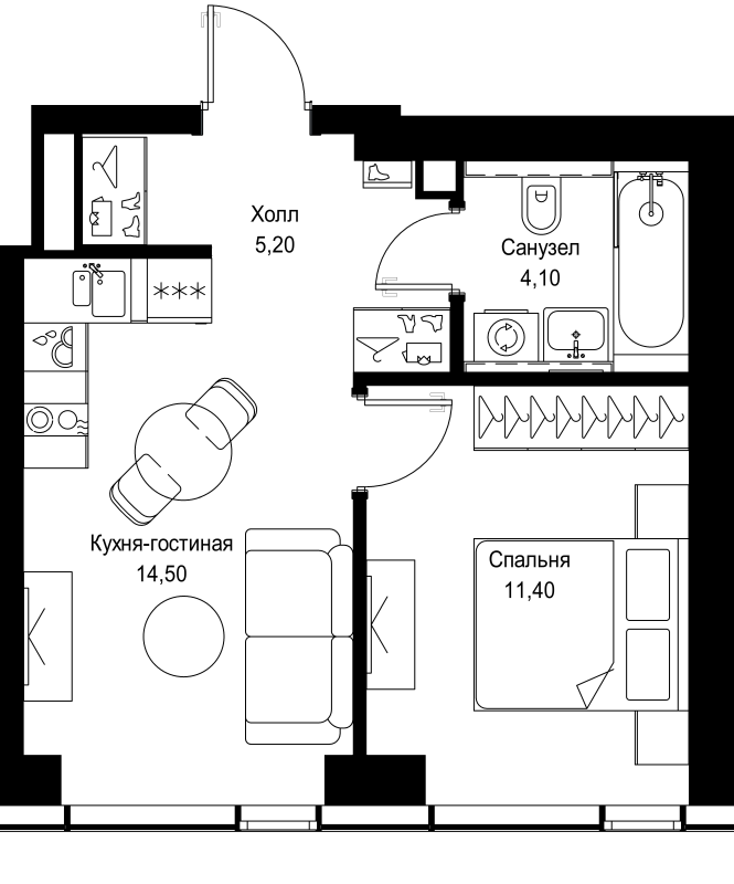 1 ккв 35,3 м²