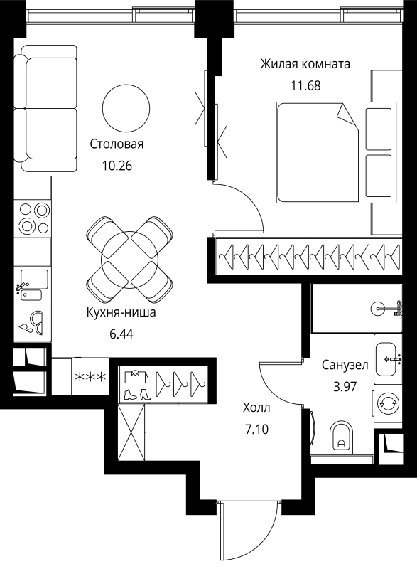 2 ккв (Евро) 39,5 м²