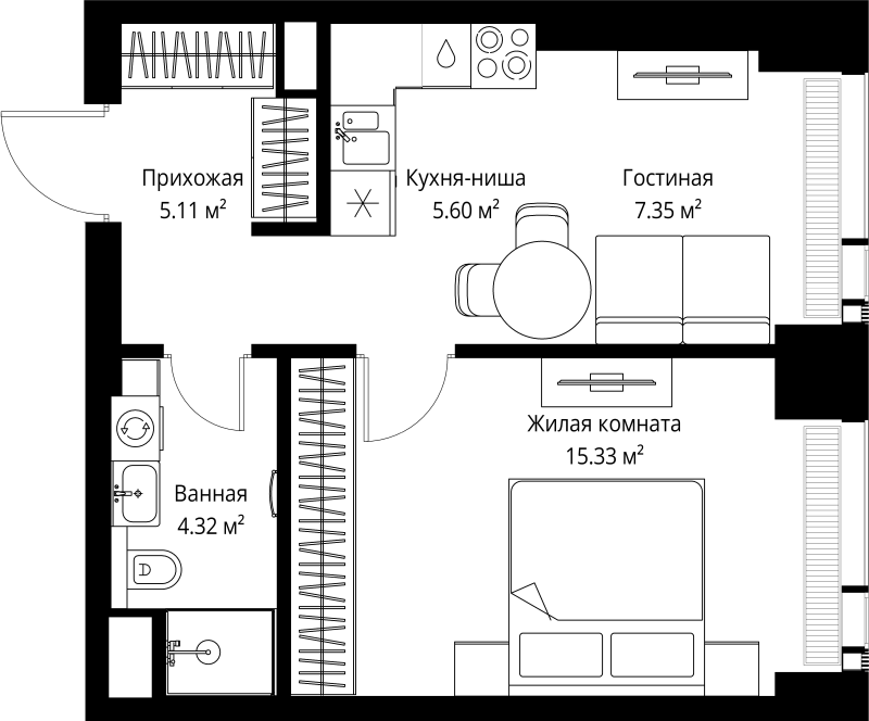 1 ккв 37,7 м²