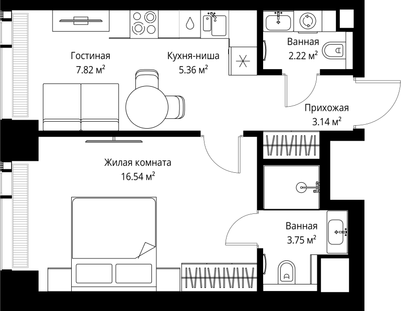 1 ккв 38,8 м²