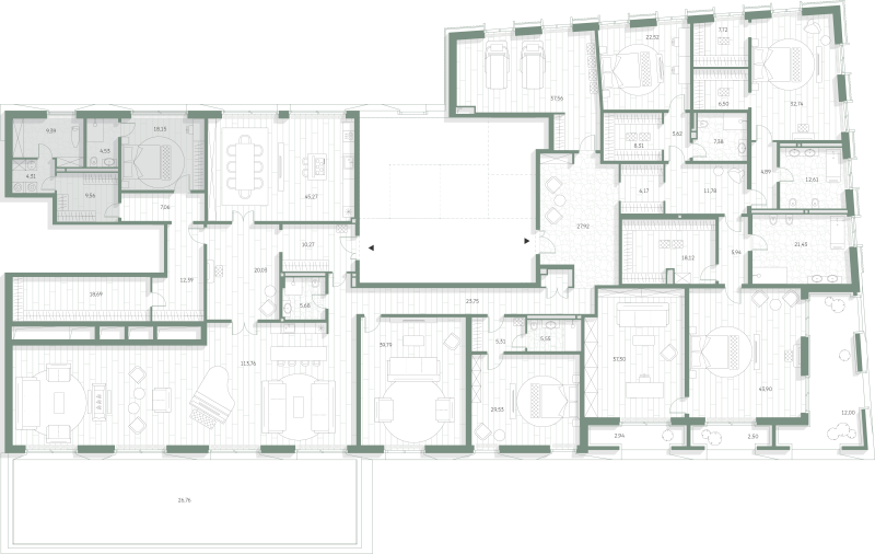 9 ккв 767,1 м²