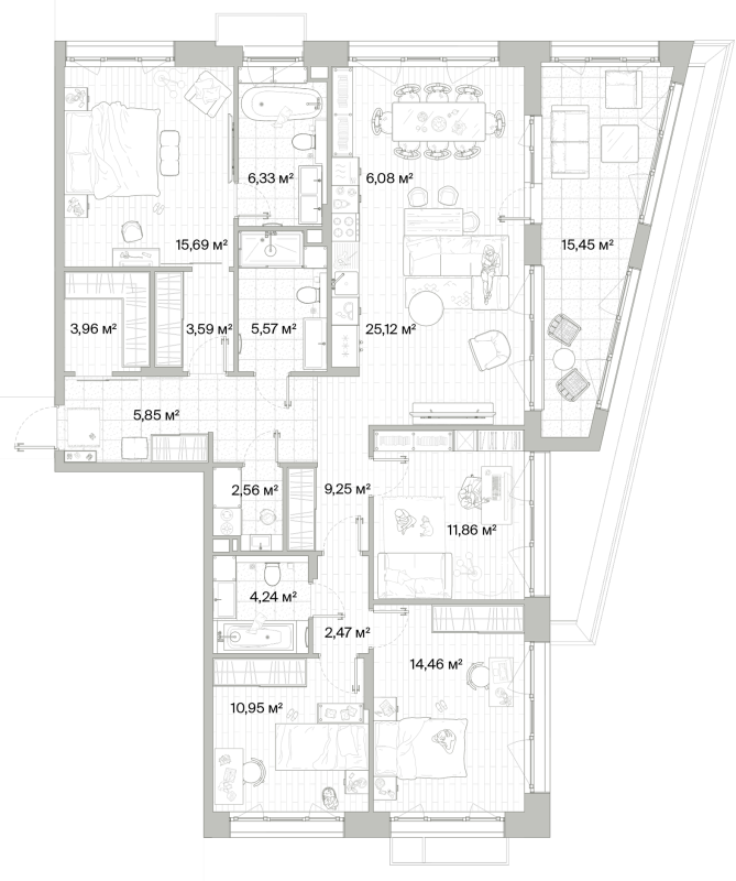 5 ккв (Евро) 135,7 м²