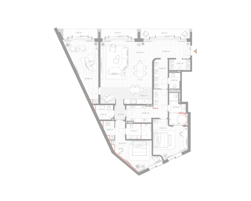 4 ккв (Евро) 191,7 м²