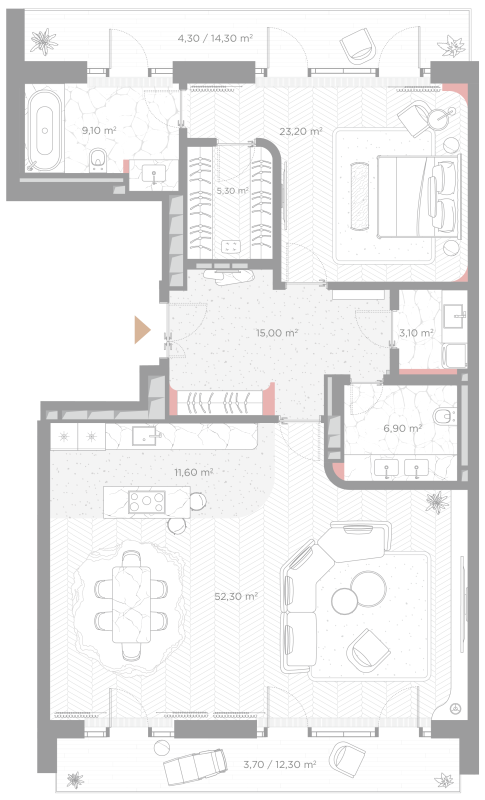 2 ккв (Евро) 134,5 м²