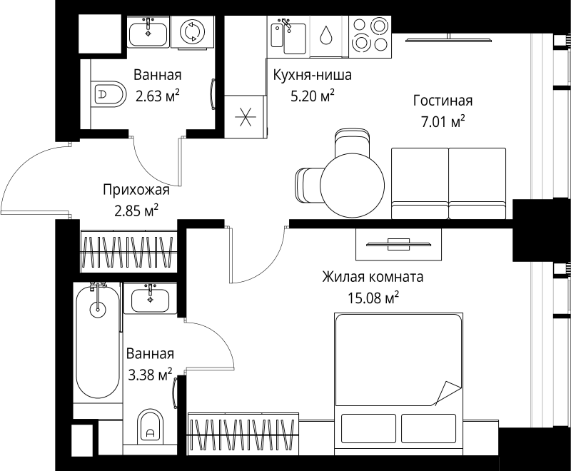 1 ккв 36,2 м²