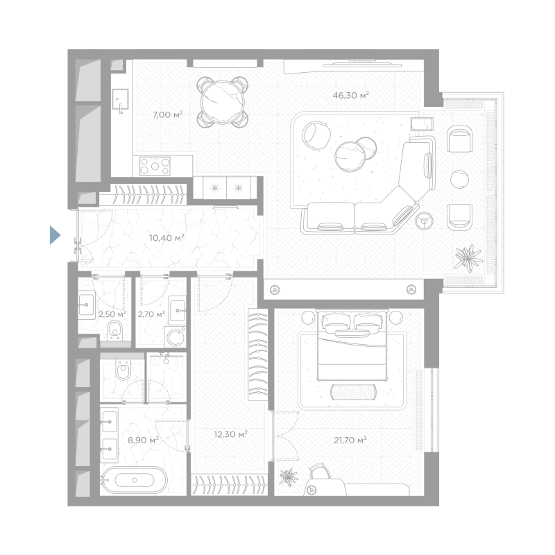 2 ккв (Евро) 111,8 м²